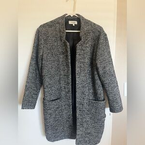 Charlotte Russe Black and White Tweed Coat